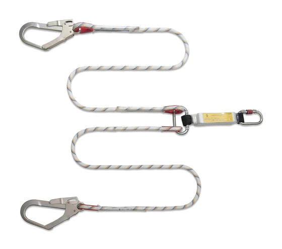 PROGUARD TWIN KERNMANTLE LANYARD WITH MINI ENERGY ABSORBER (KRL-141068-LOH)- DOSH & SIRIM APPROVAL