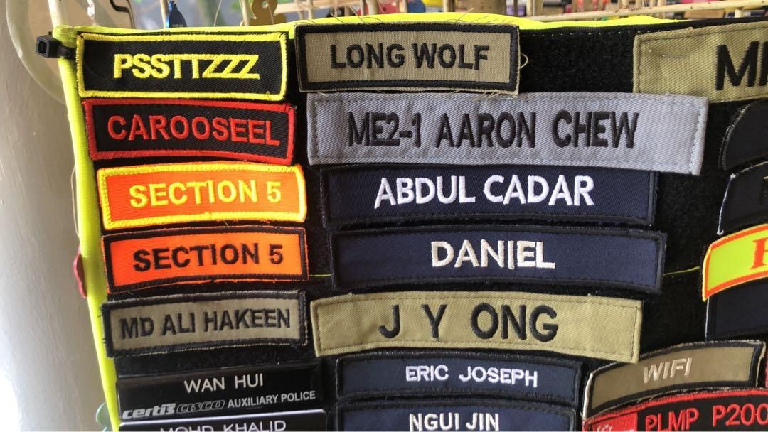 - *Name Tag Embroidery Patch