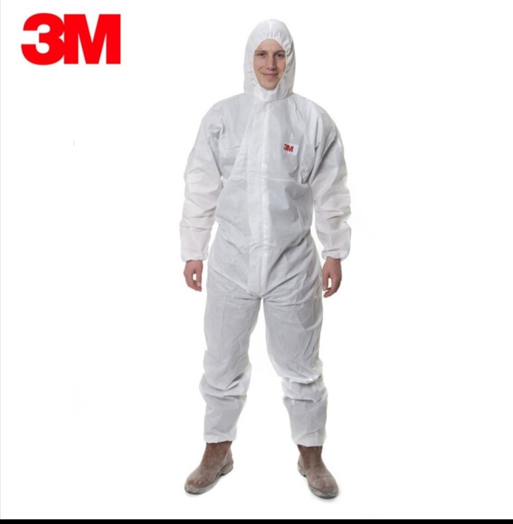 3M 4510 Disposable Protective Coverall Breathable Hooded Protective Clothing Overall