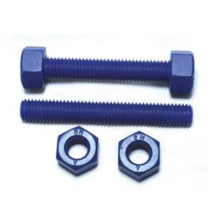 OEM B7 STUD BOLT C/W 2PCS 2H HEX NUTS (FCC BLUE) 1/2" 13UNC x 100MM