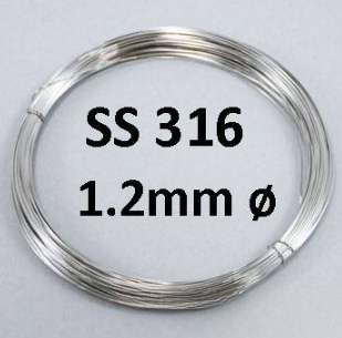 SS 316 STAINLESS STEEL WIRE SINGLE STRAND SS316 TIE WIRE SOFT 1.2MM DIAMETER