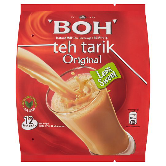BOH 3IN1 TEH TARIK KURANG MANIS 12SX27G