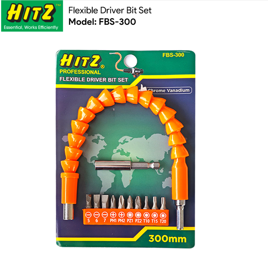 HITZ FLEXIBLE DRIVER BIT SET FBS-300