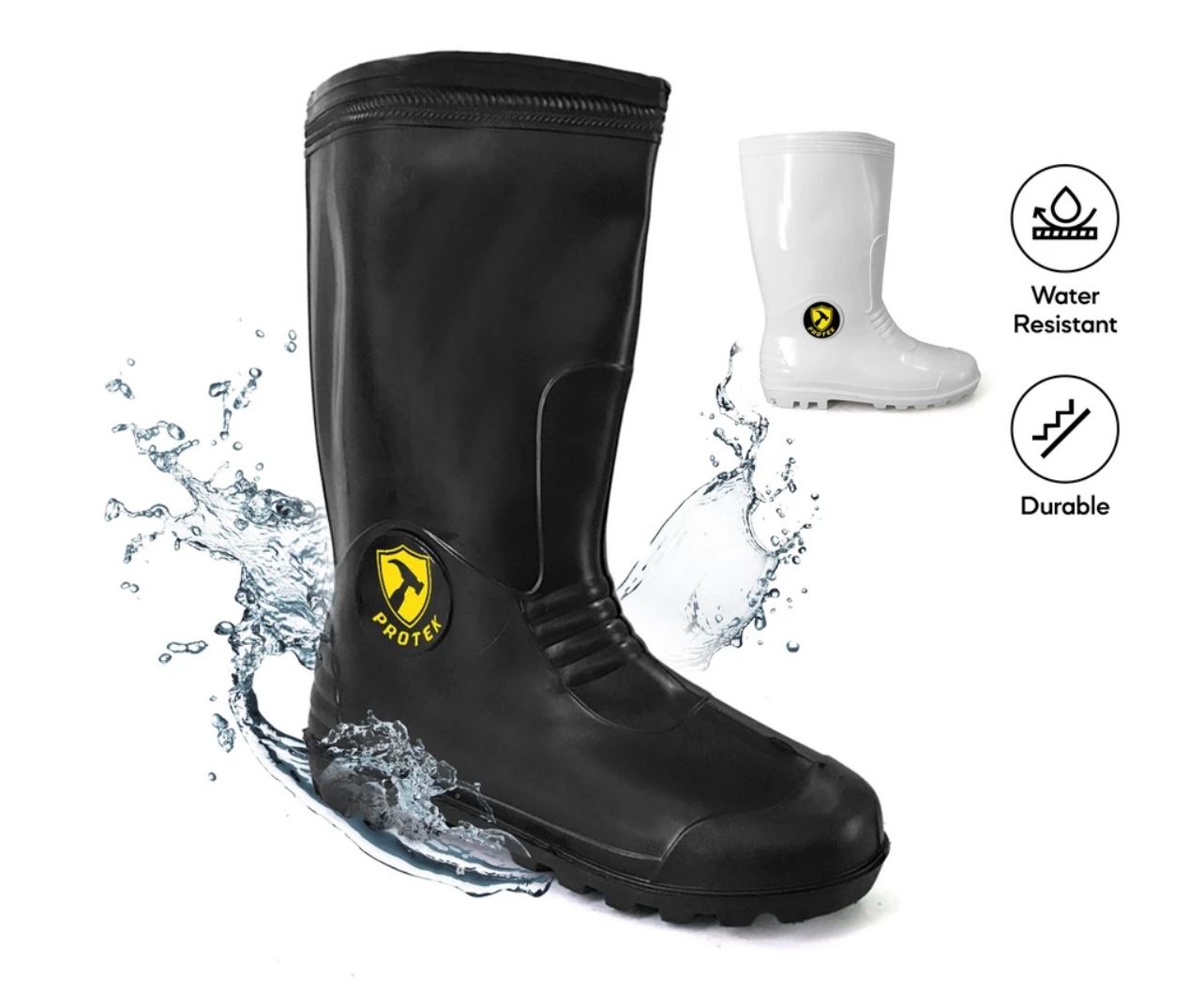 Protek Rain Boots Non-Slip Waterproof Garden Boots/Kasut Hujan/Kasut Kebun/Kasut Getah/But Air/