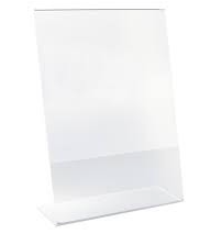 QP A4 L SHAPE ACRYLIC STAND VERTICAL