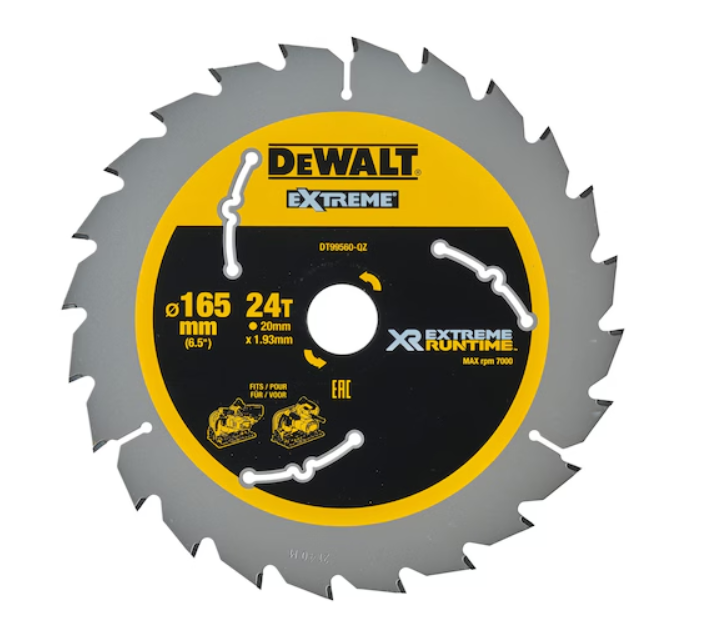 Dewalt XR 165mm x 20mm 24T CSB