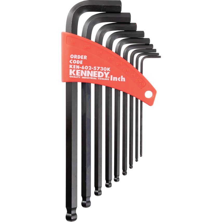 Kennedy 9 Piece Imperial Hex Key Set L-Wrench