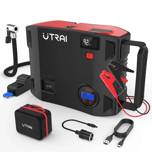 UTRAI 12V 24000mAh Car Jumper Power Bank Peak 2000A 4 in 1 Pump Air Compressor