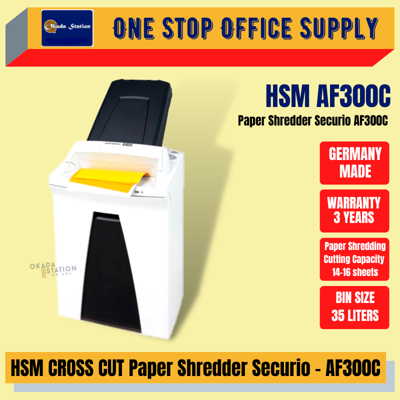 HSM Paper Shredder Securio AF300C / PAPER SHREDDER / Cross Cut / HSM / PAPER SHREDDER /