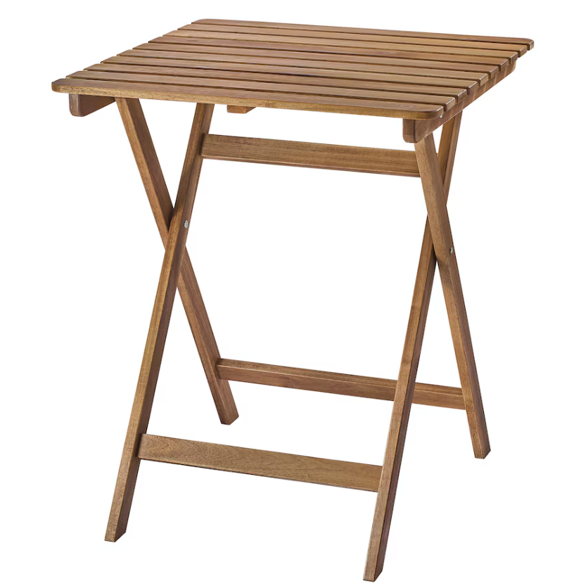 IKEA Table, outdoor, foldable dark brown, 60x62 cm