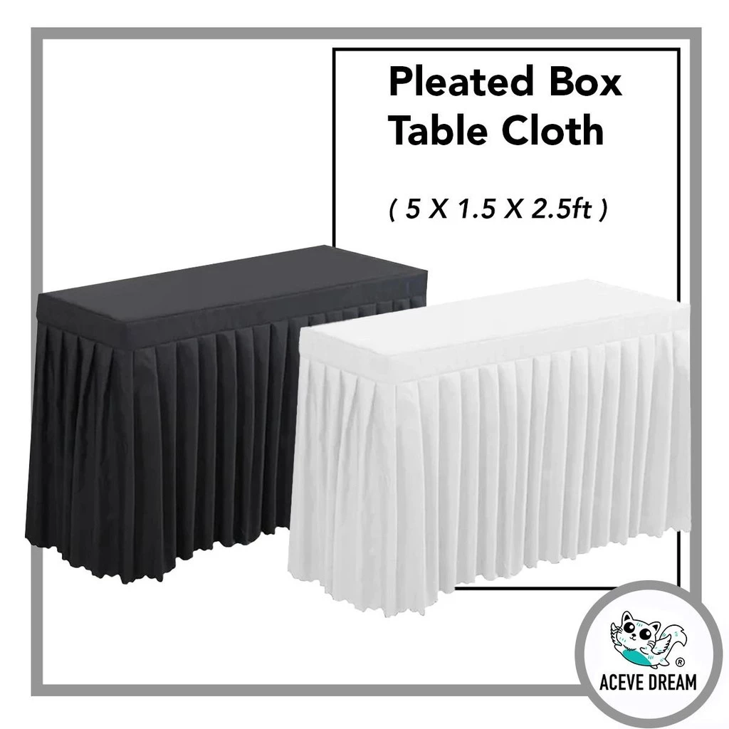 QP TABLE PLEATED BOX COVER SKIRTING 5FT
