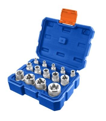 WADFOW WST3D14 E-TYPE SOCKET SET (14PCS) / SOCKET SET / SPECIAL SOCKET SET