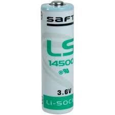Battery Saft LS14500 3.6V lithium-thiony chloride (Li-SOCI2)