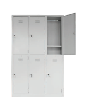 AY Office 6 Compartment Steel Locker With Cloth Hanging Bar – GV-S 141/A