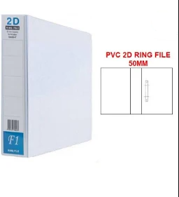 50MM WHITE PVC 2D RING FILE / FILE PUTIH / RING FILE / 2D RING FILE / FILE