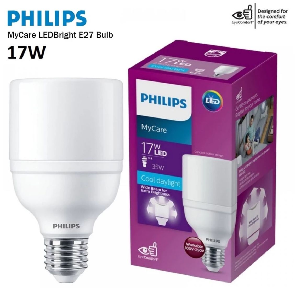 PHILIPS 13w 15w 17w LED Brightboost LED Bulb E27 Cool Daylight / MENTOL LED PHILIP TERANG