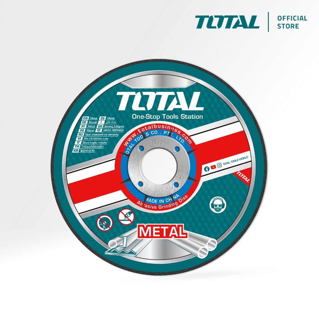 TOTAL ABRASIVE METAL GRINDING DISC FOR METAL (76MM/3"/BORE 10MM/THICKNESS 4MM) DEPRESSED CENTER TAC30276