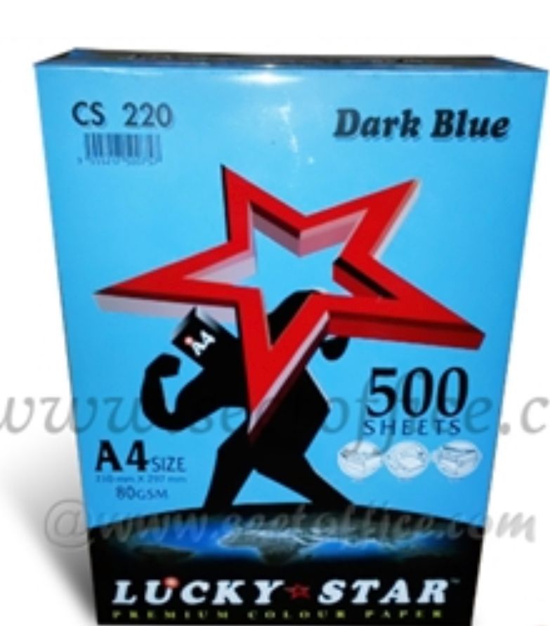 Lucky Star A4 Colour Paper 80gsm-Dark Blue CS220
