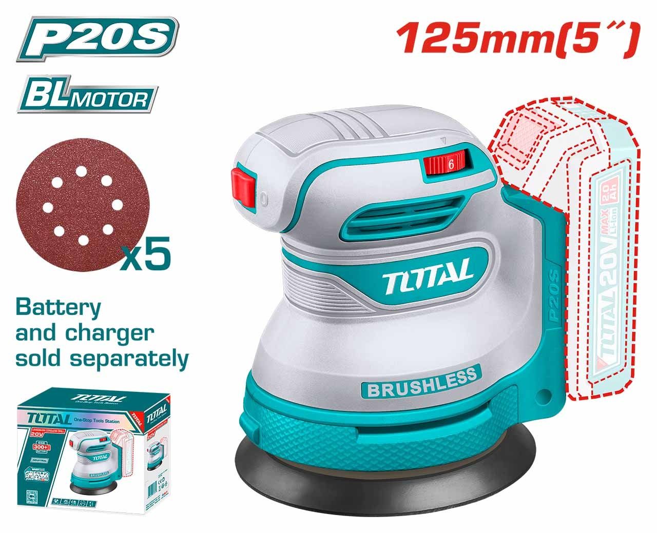 TROSLI2002 Li-ion Random Orbit Sander
