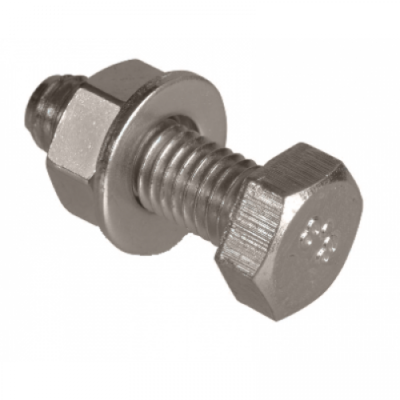 Bolt & Nuts S/Steel 316 M10 x 50mm full thread,2pcs F/Washer + 1pc S/Washer