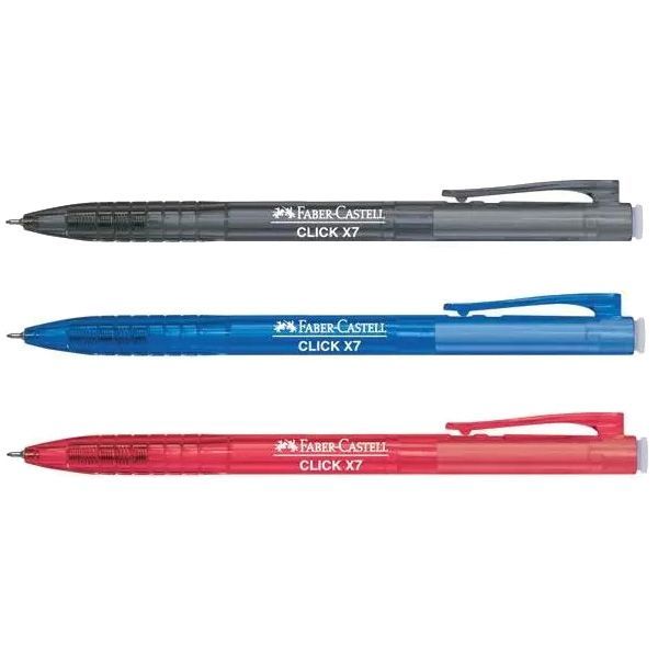 Faber Castell Ball Pen Click X7 0.7mm [Blue/Black/Red]