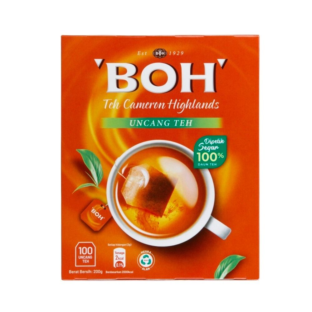 BOH DOUBLE CHAMBER TEABAGS 100S' X 2G (BOX)