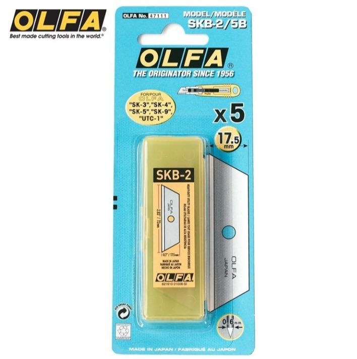 Olfa Safety Work Blade Replacement Blade Skb-2 / 5b To Sk-3.sk-4.sk-9.sk-9.sk-9-9 OCHA Olfa Safety Work Blade Replacement Blade Skb-2 / 5b To Sk-3.sk-4.sk-9.sk-9.sk-9-9 - Free delivery semenanjung only