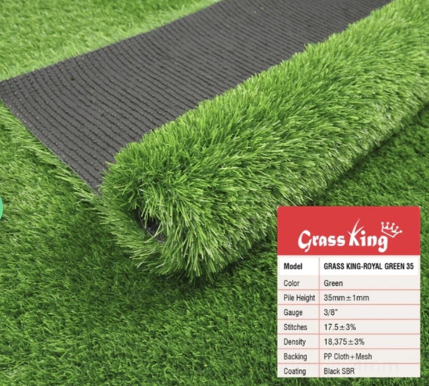 GRASS KING ARTIFICIAL GRASS CROWN / THICKENESS 35MM X WIDTH 6.5FT X LENGHT 82FT_ROLL / 160KG