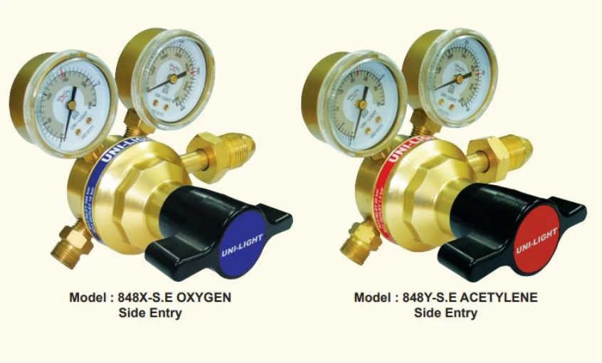 [100% ORIGINAL] UNI-LIGHT COMPRESSED OXYGEN AND ACETYLENE GAS REGULATOR WITH METER (MODEL:848)