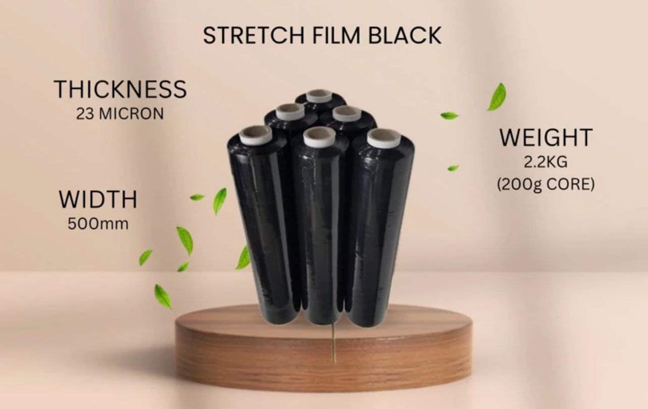 Stretch Film (BLACK) 200g Core 2.2kg