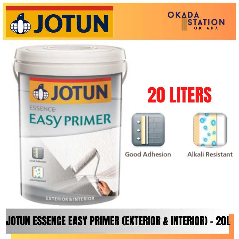 Jotun Paint / 20L / 20 LITER / Exterior Paint / Interior Paint / Essence Easy Primer / Waterbased Paint / Cat Primer / Cat Luaran / Cat Dalaman / Cat Air / Cat