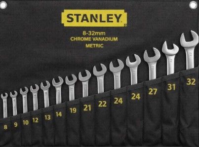 Stanley 14PC CWB Black PouchSet  -metric (8, 9, 10, 12, 13, 14, 17, 19, 21, 22, 24, 27, 30, 32mm )