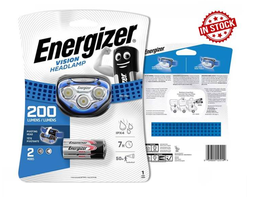ENERGIZER VISION LED HEADLAMP 200 LUMENS
