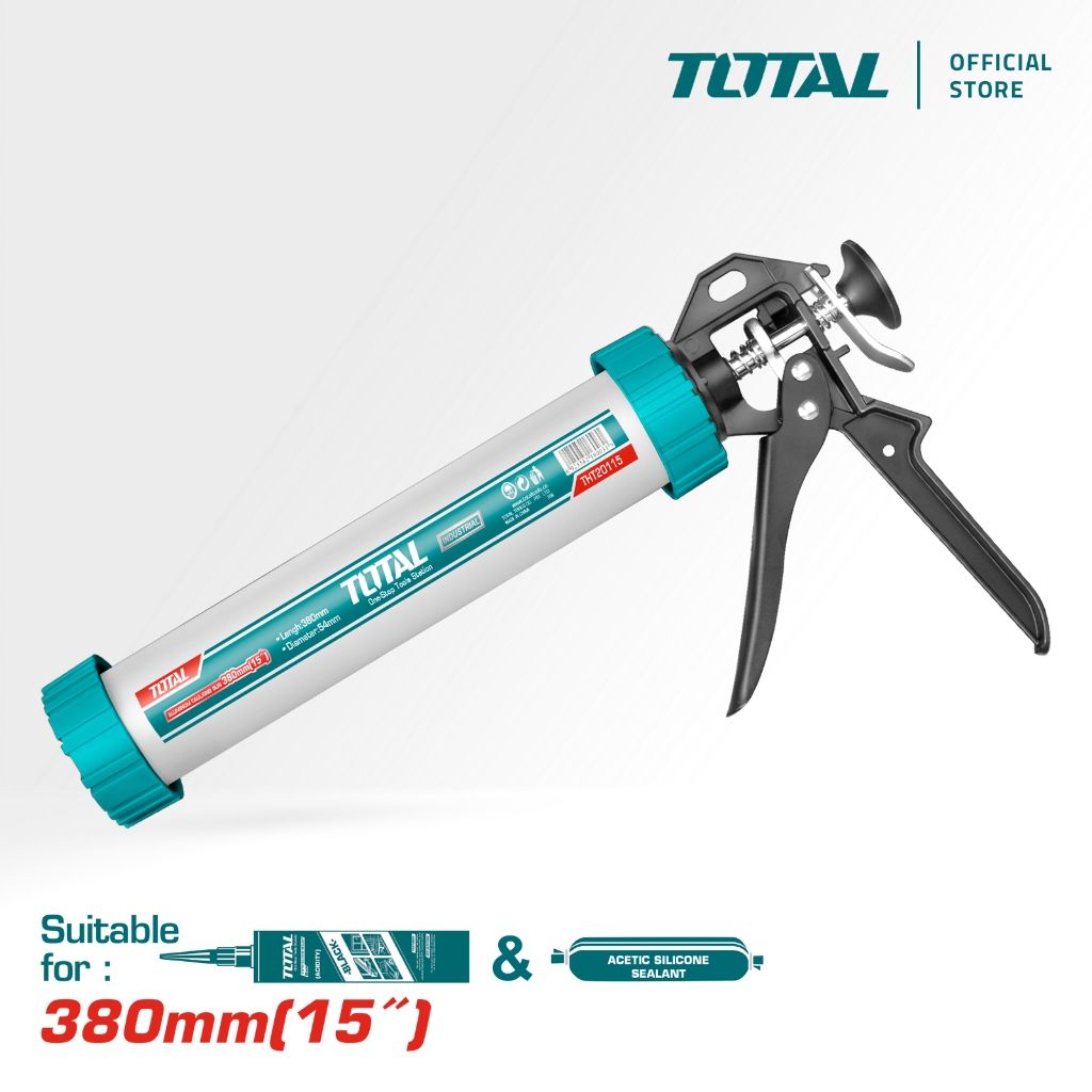 TOTAL ALUMINIUM CAULKING GUN WITH STRONG ALUMINIUM HANDLE THT20115