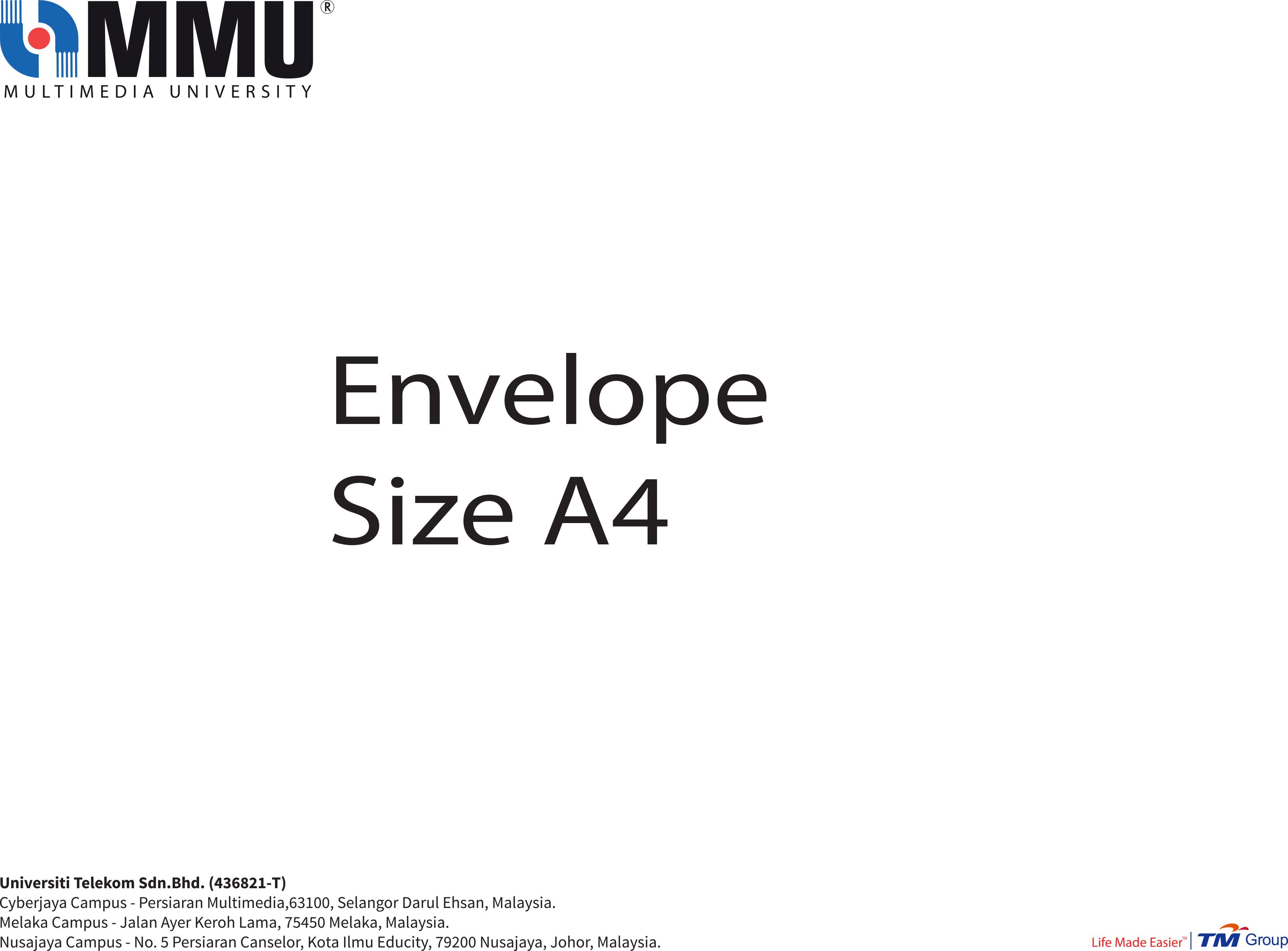 MMU A4 Envelope 9 x 12 3/4