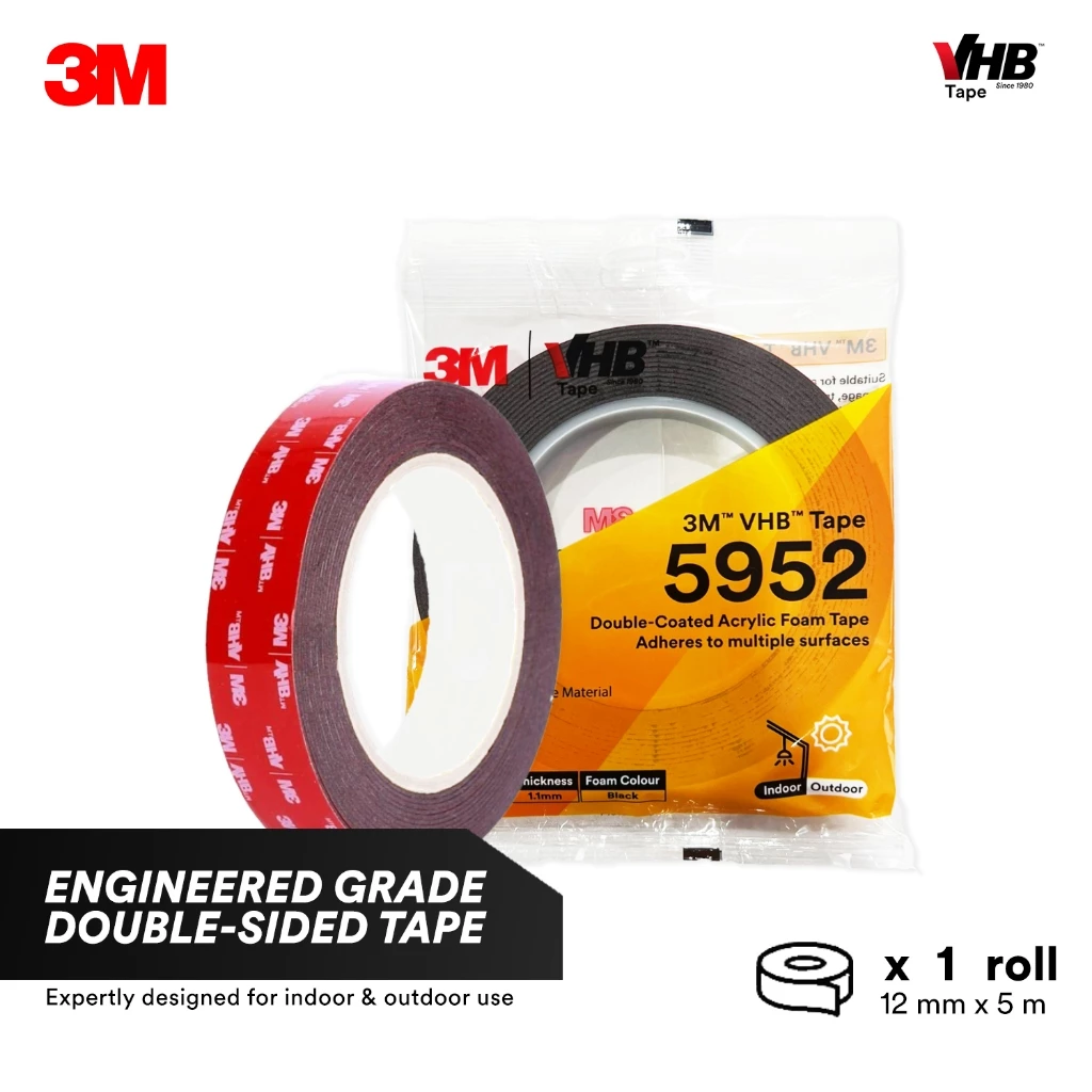 3M™ VHB 5952 Double Sided Acrylic Foam Tape [12mm x 5M]