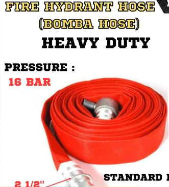 FIRE FIGHTING HYDRANT CANVAS HOSE BOMBA PAIP PIPE 30METER 100FEET COUPLING 2 1/2'' 63MM