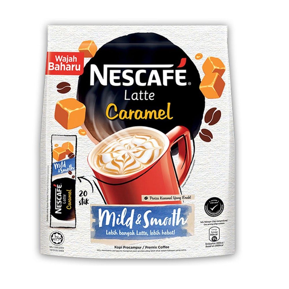 Nescaf茅 Latte Caramel Premix Coffee 20 Sticks x 25g