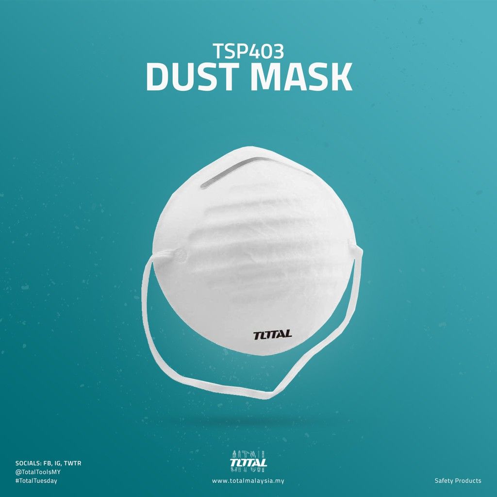 TOTAL DUST MASK NON-MEDICAL GRADE MADE FROM POLYESTER (50 PCS/BOX) TSP403