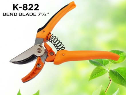 ATKC Tiger #K822 Wholly Heat Treated Carbon Steel Concave Blade Pruning Shear 7"