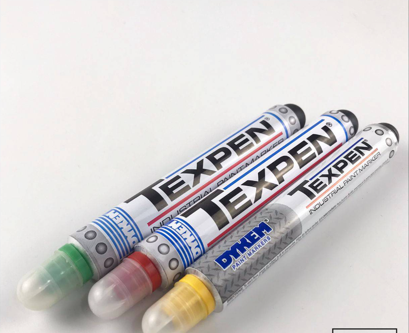 DYKEM TEXPEN GREEN YELLOW RED MEDIUM TIP INDUSTRIAL STEEL TIP PAINT MARKER THROUGH OIL / GREASE/UNDERWATER 16023 16043 16063