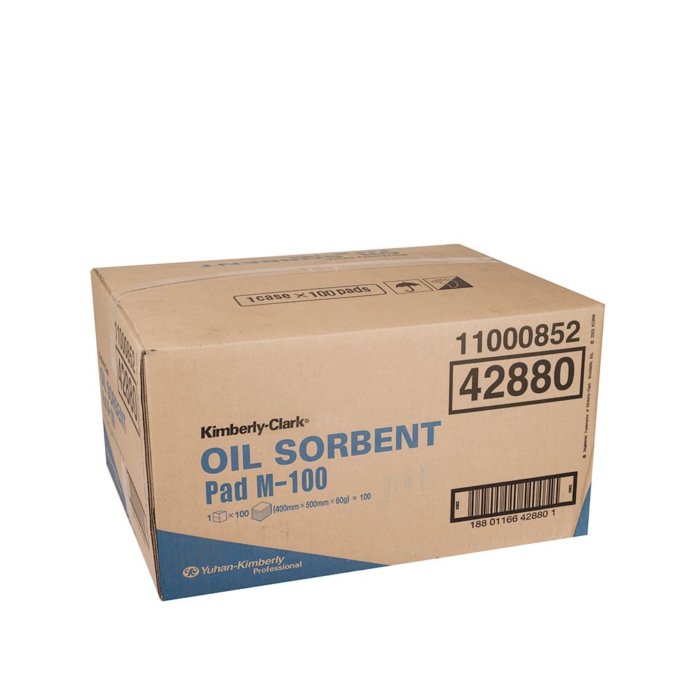 Kimberly-ClarK *Kimberly-Clark™ Oil Sorbent Pad 42880 - White, 1 Box X 100 Pads