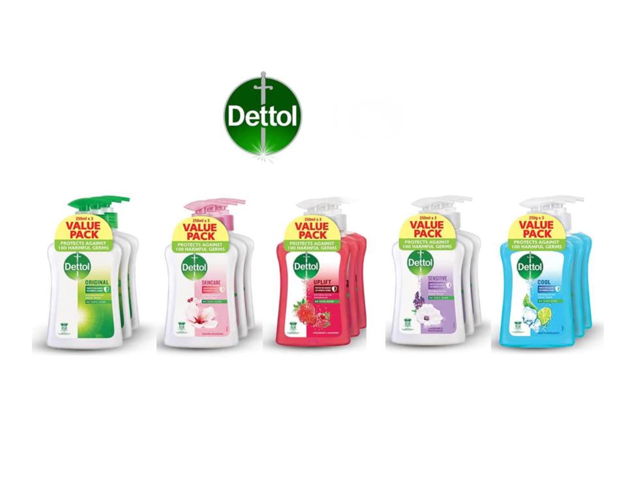 Dettol Handwash 250ml x 3 (Value Pack)