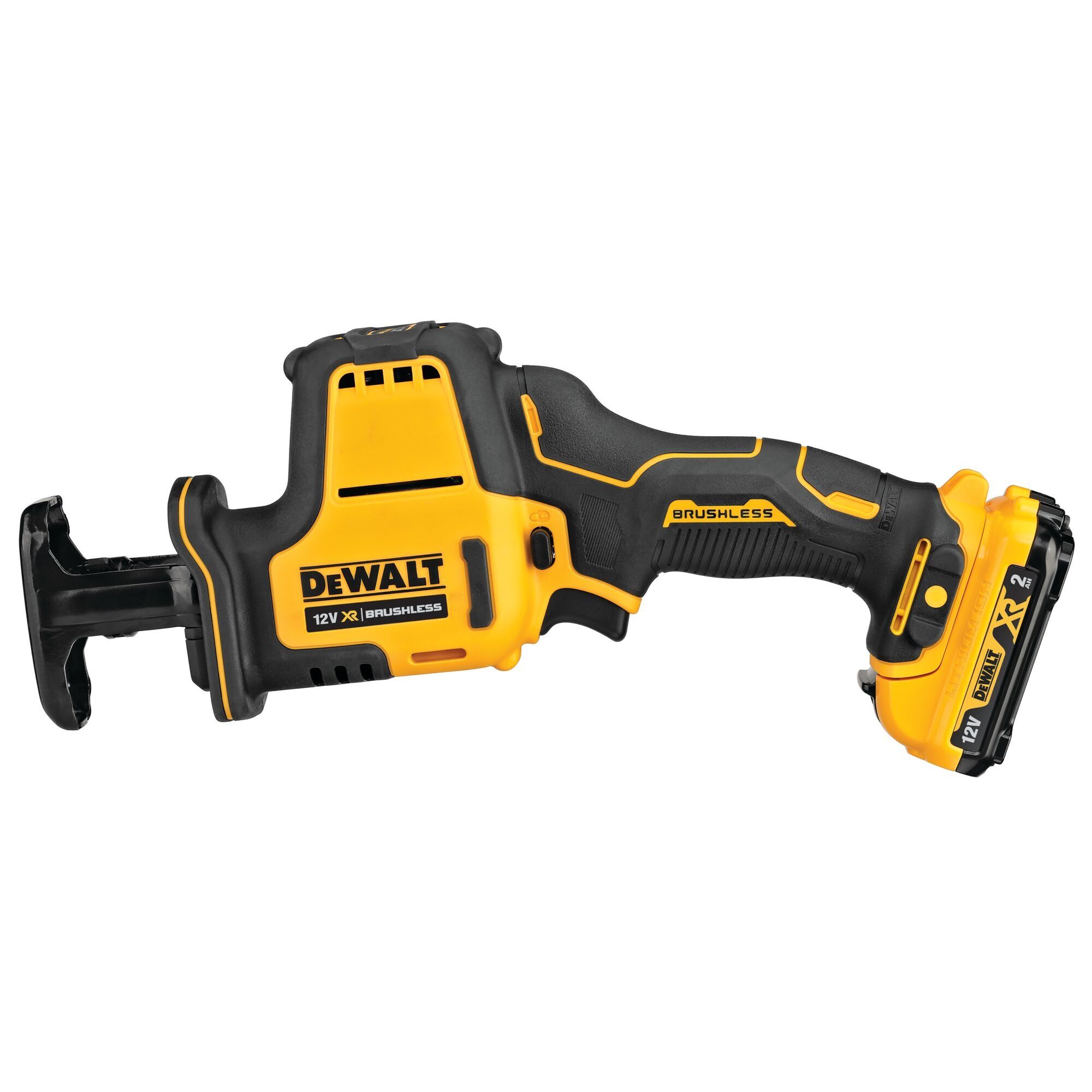 DEWALT 12V XR Brushless Sub Compact Reciprocating Saw (2 x 2 Ah) DEWALT DCS312D2-GB 12V XR Brushless Sub Compact Reciprocating Saw (2 x 2 Ah)