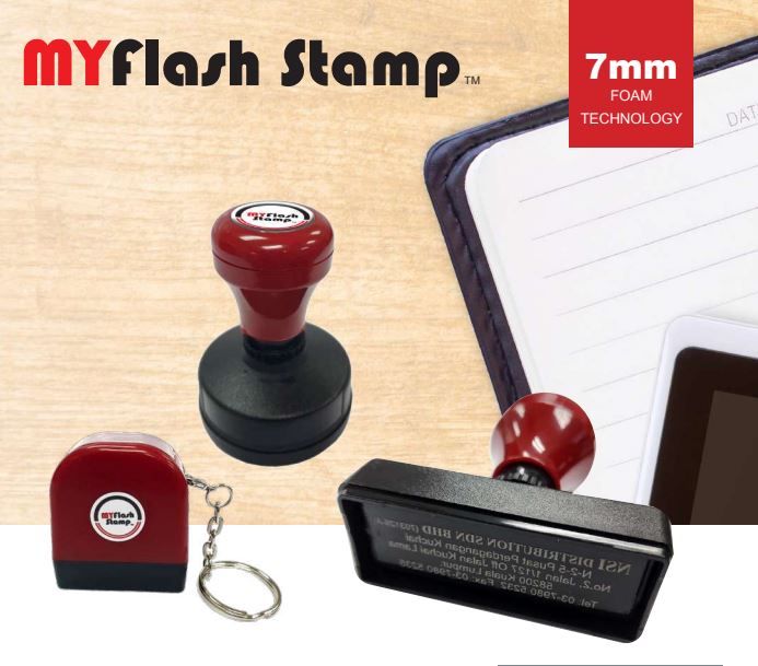 NSI INKED FLASH STAMP CUSTOM SIZE