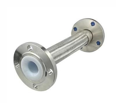 NA Flanged Flexible Hose with PTFE Lining, 32 inch