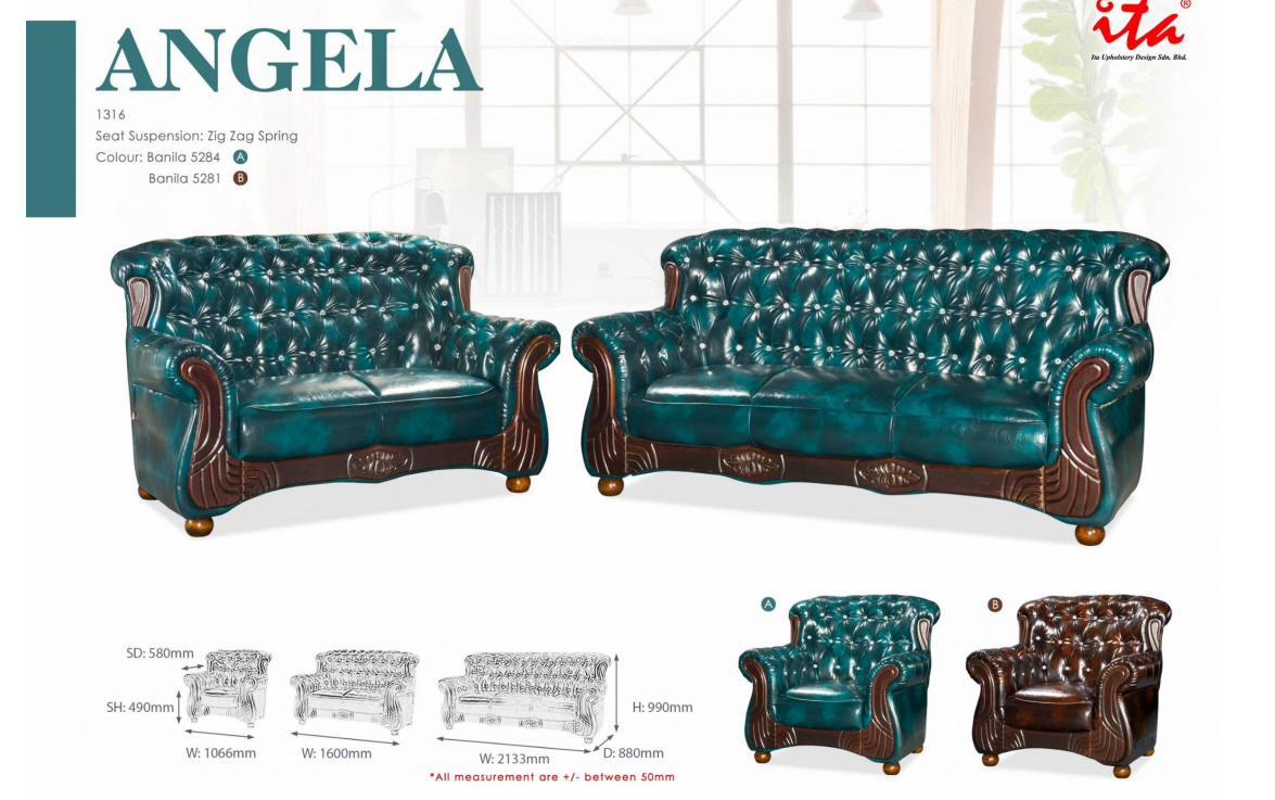ITA OFFICE SOFA SET - ANGELA 1316
