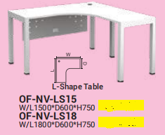 OFIS NOVA SERIES L SHAPE TABLE _ WHITE