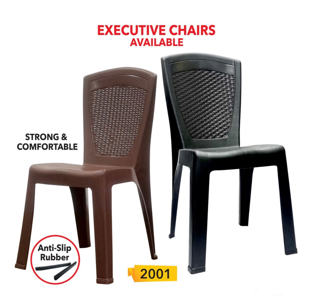 ABBBWARE Plastic Chair/Kerusi Makan/Kerusi Plastik/Dining Chair/Anti-slip Chair