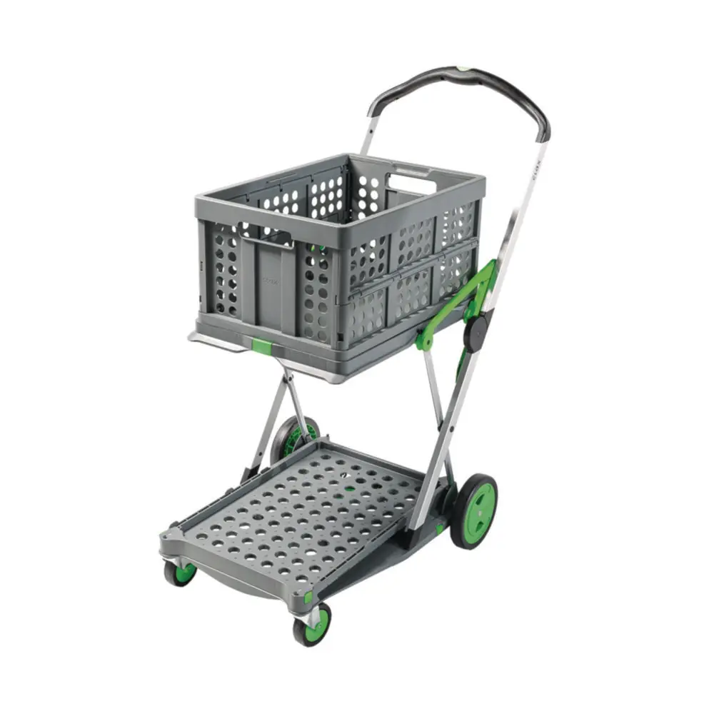 Clax Laboratory Folding Trolley Mobil Comfort With Collapsible Basket